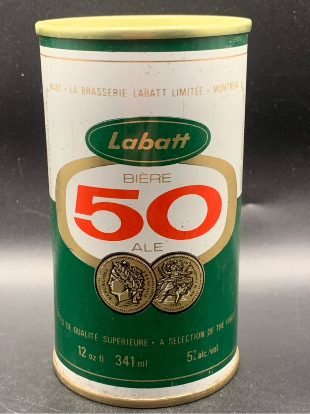 Vintage Beer Can Labatt 50 Biere Ale Beer Empty Steel Can
